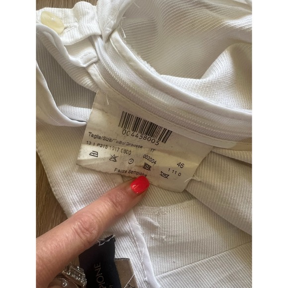 Piazza Sempione High-Rise Straight Leg Trousers - White, Formal, Career‎ - Picture 7 of 8